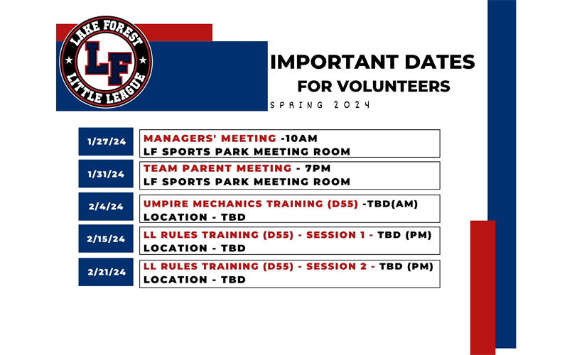 Volunteers - Save the Date